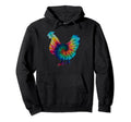 Funny Chicken Tie Dye Psychedelic Hoodie - Minimalist Print for Adults - T-Shirt, Sweatshirt, Hoodie