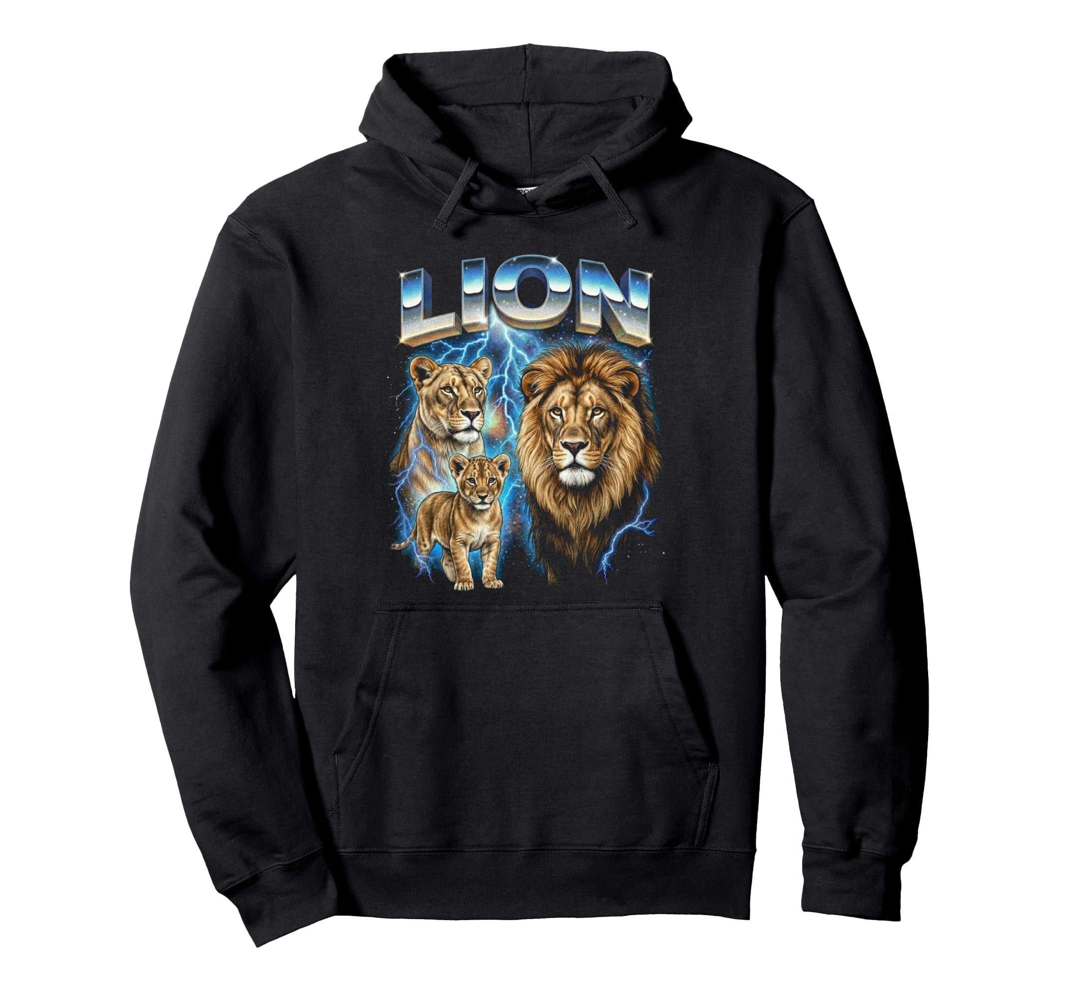 Lion 80S Funny Africa Lion 90S Hoodie - Streetwear Style Men Women - T-Shirt, Sweatshirt, Hoodie