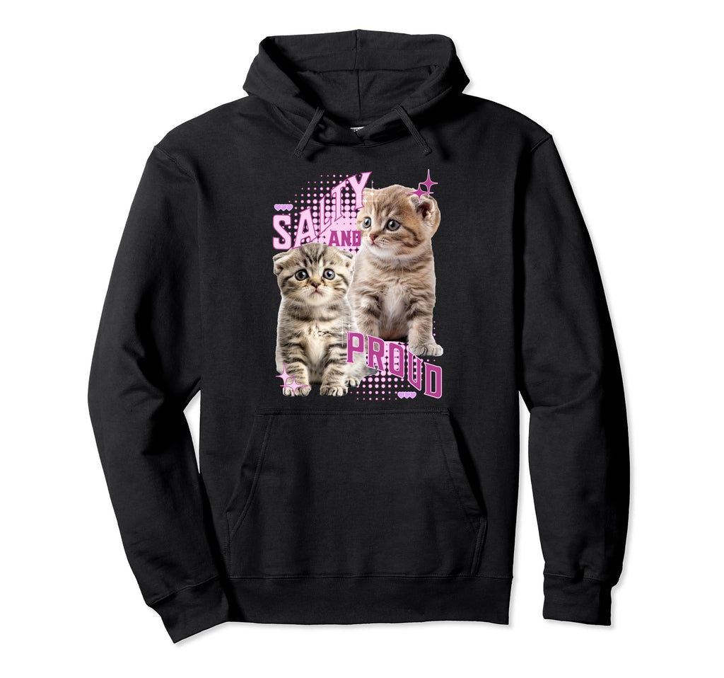 Salty And Proud Scottish Fold Kitten Hoodie - Novelty Apparel Men Women - T-Shirt, Sweatshirt, Hoodie