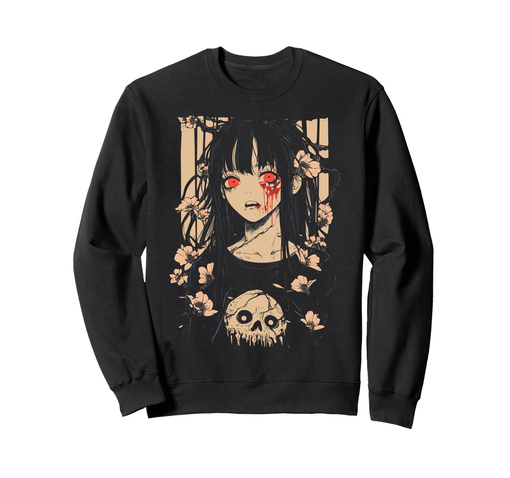 Anime Horror Aesthetic Soft Grunge Sweatshirt - Unique Graphic Men Women - T-Shirt, Sweatshirt, Hoodie