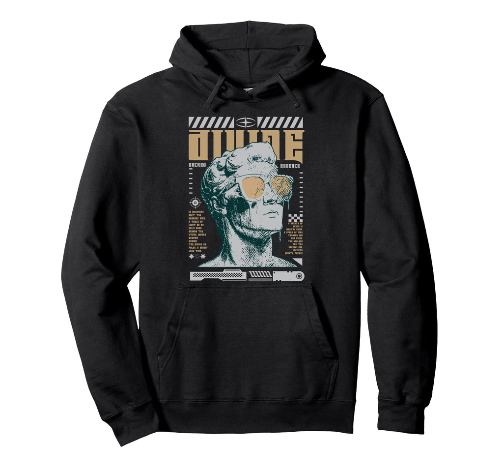 Y2K Divine Bold Urban Graffiti Hoodie - Minimalist Print Men Women - T-Shirt, Sweatshirt, Hoodie