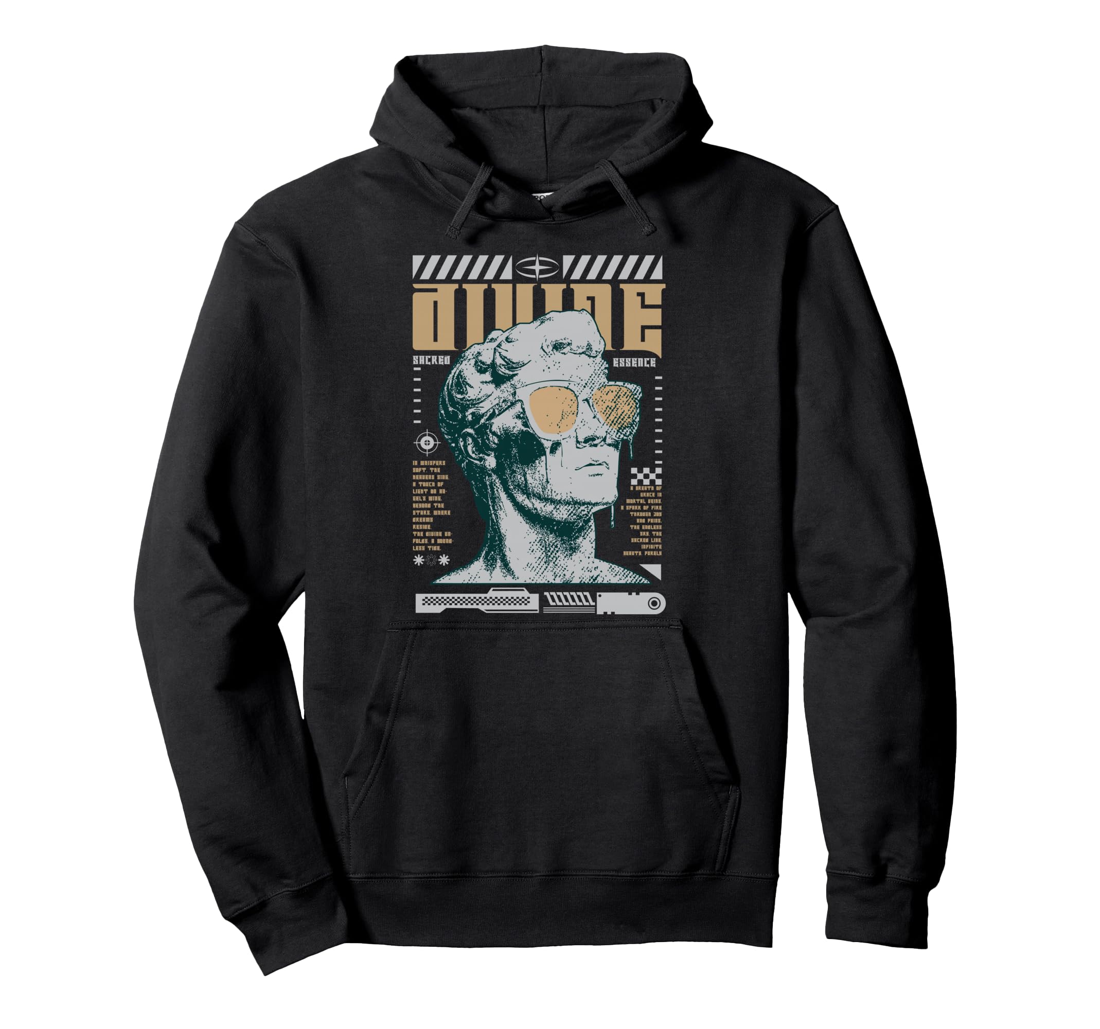Y2K Divine Bold Urban Graffiti Hoodie - Minimalist Print Men Women - T-Shirt, Sweatshirt, Hoodie