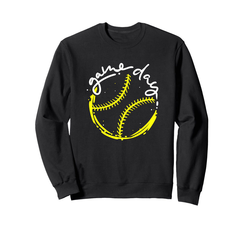 Game Day Baseball Life Softball Life Sweatshirt - Aesthetic Graphic Unisex - T-Shirt, Sweatshirt, Hoodie