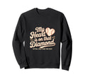 My Heart Is That Diamond Baseball Mom Sweatshirt - Unique Graphic Unisex - T-Shirt, Sweatshirt, Hoodie