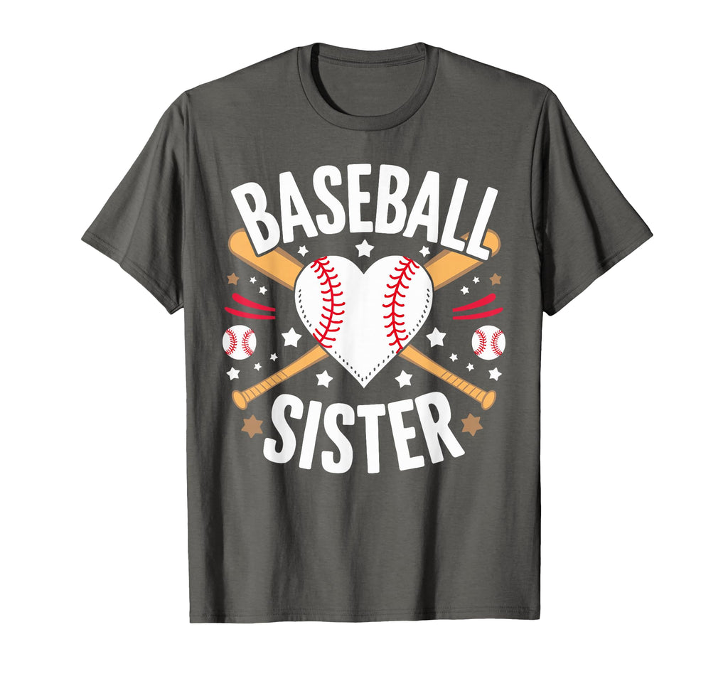 Funny Sister Baseball Sister T-Shirt - Custom Art Print for Adults - T-Shirt, Sweatshirt, Hoodie