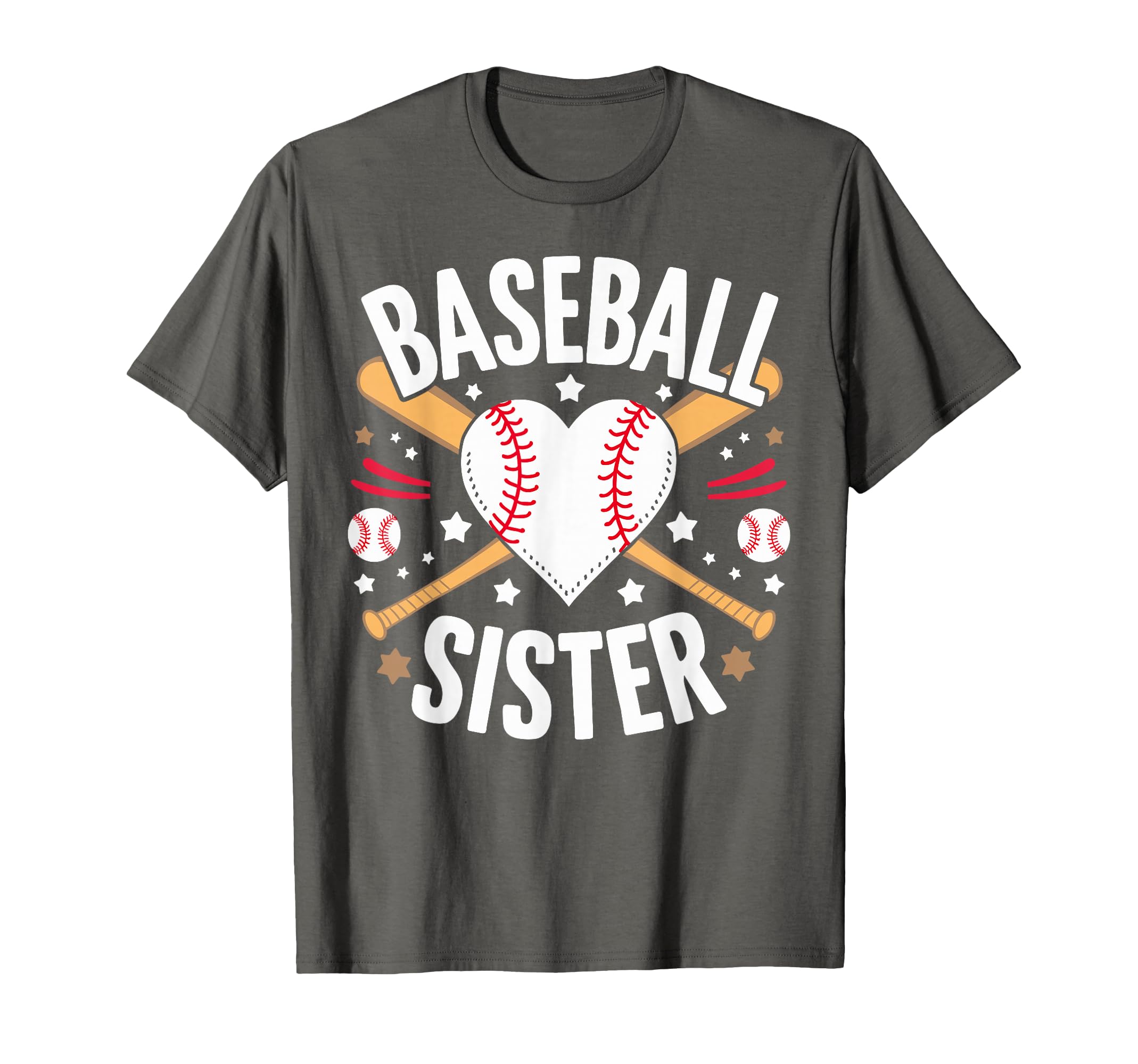 Funny Sister Baseball Sister T-Shirt - Custom Art Print for Adults - T-Shirt, Sweatshirt, Hoodie