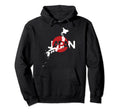 Japanese Map Flag Souvenir Hoodie - Casual Everyday Wear Men Women - T-Shirt, Sweatshirt, Hoodie