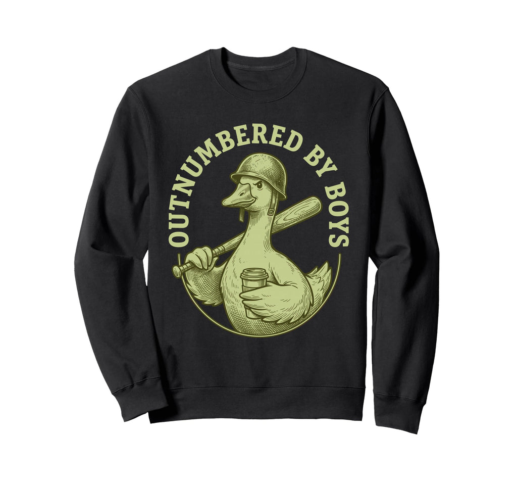 Outnumbered Funny Mom Goose Sweatshirt - Custom Art Print for Adults - T-Shirt, Sweatshirt, Hoodie