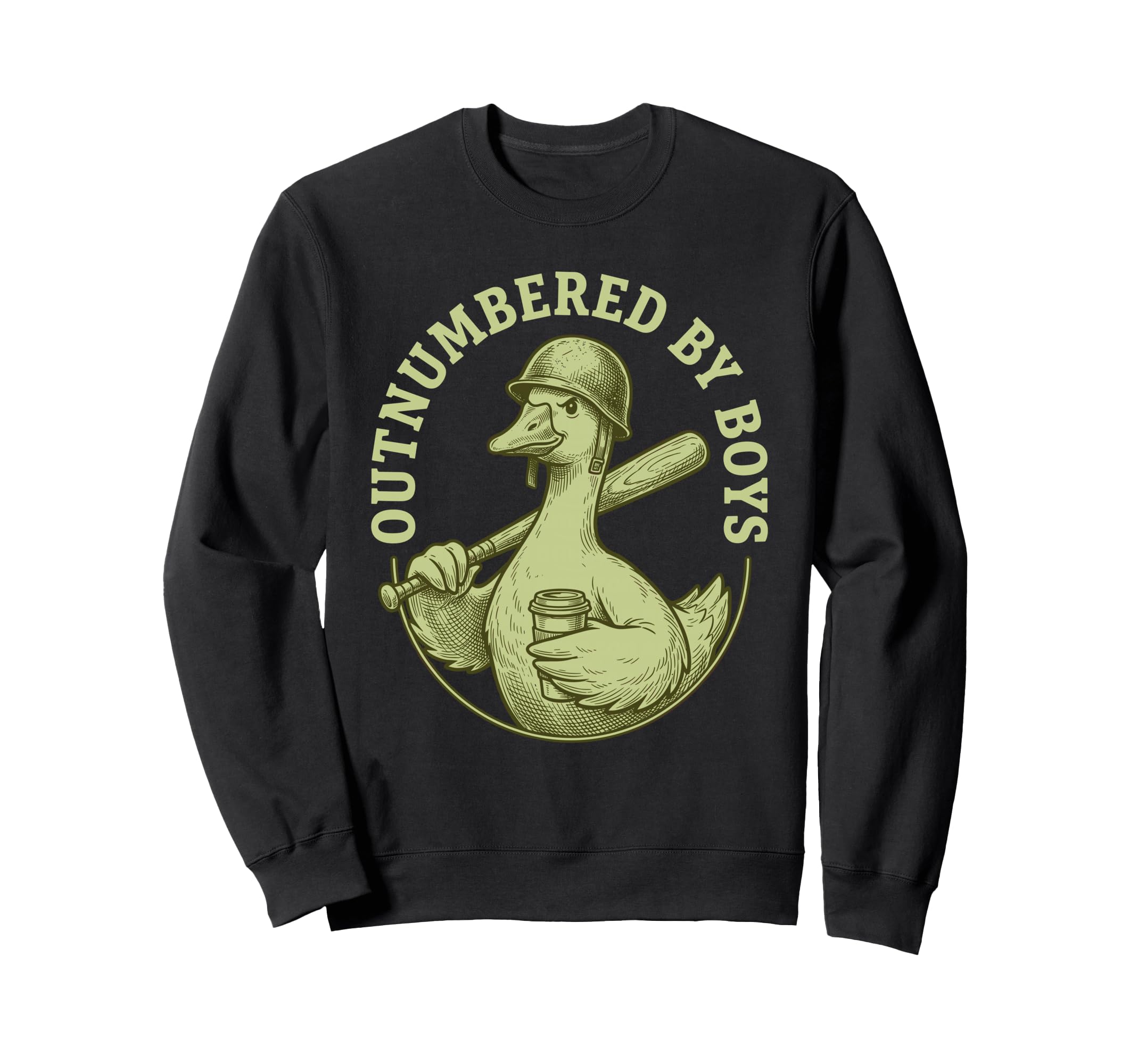Outnumbered Funny Mom Goose Sweatshirt - Custom Art Print for Adults - T-Shirt, Sweatshirt, Hoodie