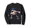 Dabbing Baseball Sunglasses Cap Player Sweatshirt - Custom Art Print Unisex - T-Shirt, Sweatshirt, Hoodie