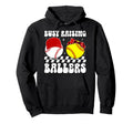 Busy Raising Ballers Baseball Softball Hoodie - Trendy Graphic for Adults - T-Shirt, Sweatshirt, Hoodie