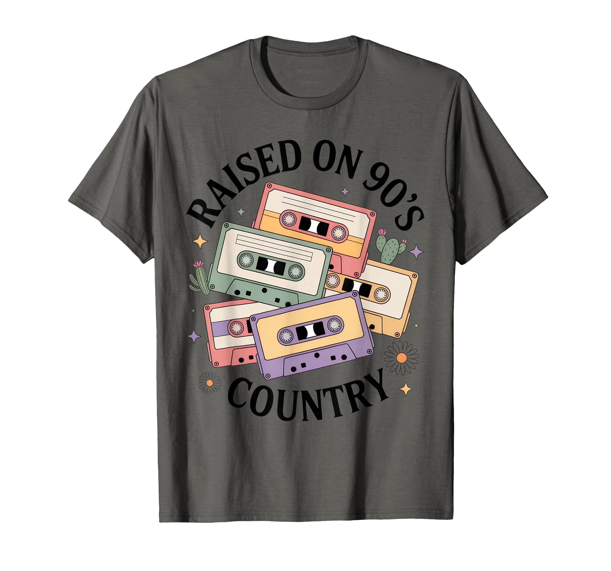 Raised 90S Country Nostalgic Music Lovers T-Shirt - Novelty Apparel Unisex - T-Shirt, Sweatshirt, Hoodie