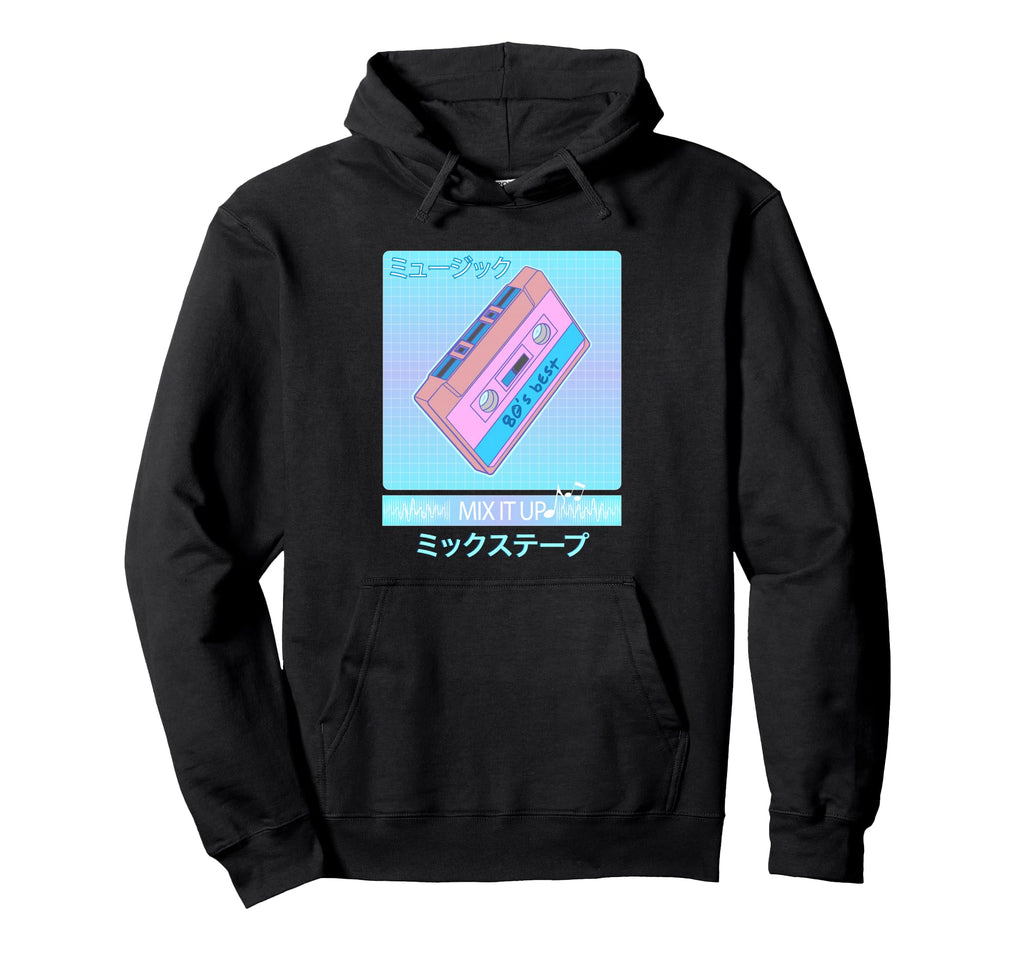 Mix Tape 80S Japanese Otaku Aesthetic Hoodie - Streetwear Style Unisex - T-Shirt, Sweatshirt, Hoodie