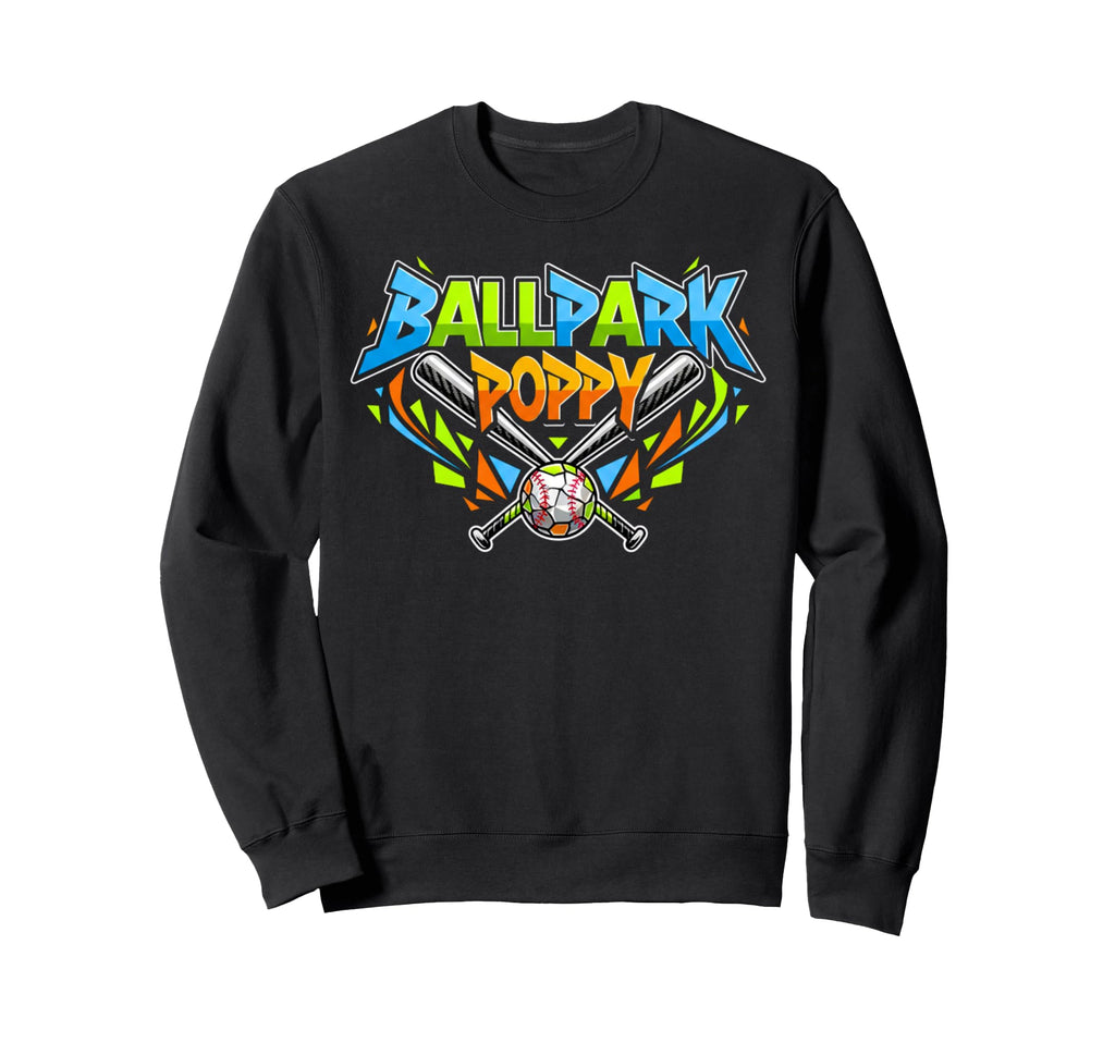 Ballpark Poppy Softball And Sweatshirt - Aesthetic Graphic Men Women - T-Shirt, Sweatshirt, Hoodie