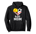 Ball Mom Funny Soccer Football Baseball Hoodie - Aesthetic Graphic Unisex - T-Shirt, Sweatshirt, Hoodie
