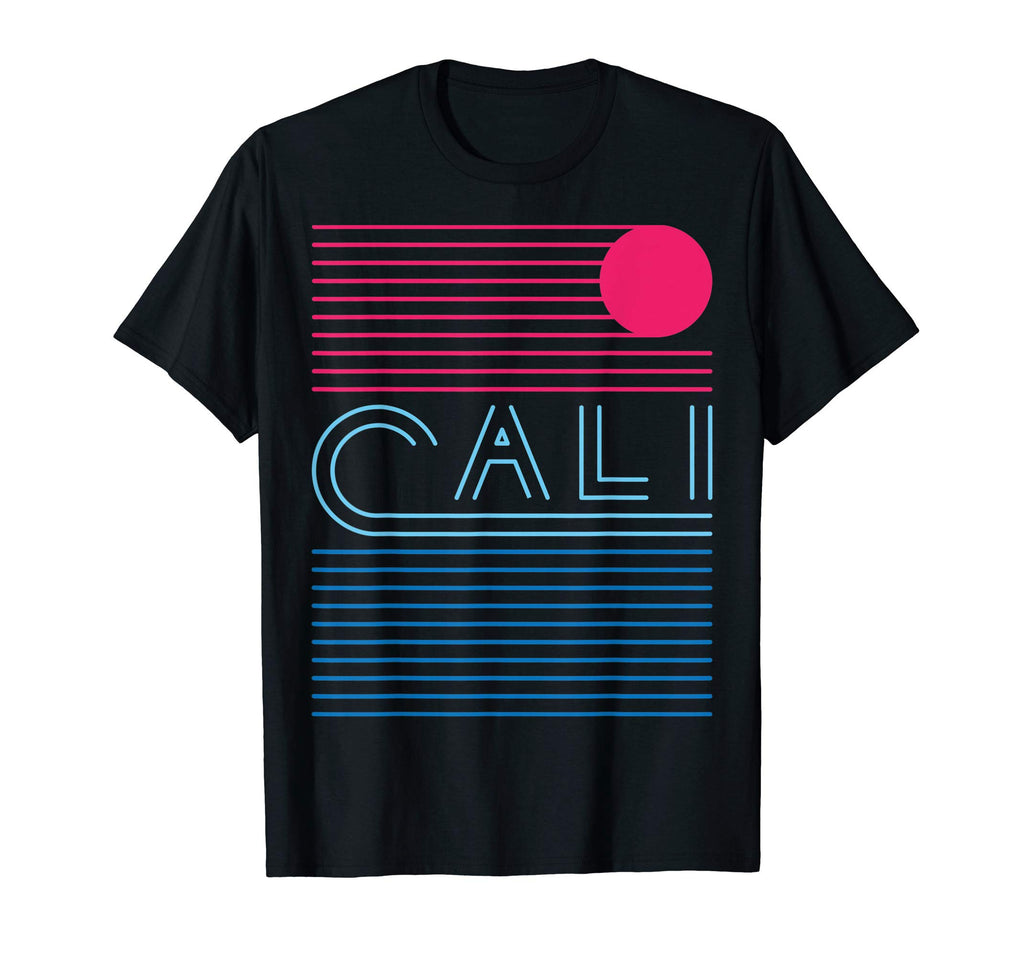 Cali Sunrise Sunset Lights Stripes T-Shirt - Custom Art Print Men Women - T-Shirt, Sweatshirt, Hoodie