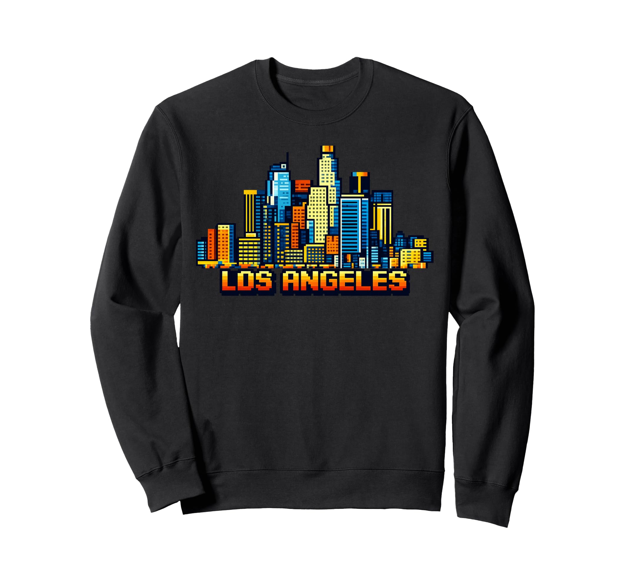 Los Angeles 8 Bit Video Arcade Gamer Sweatshirt - Novelty Apparel Unisex - T-Shirt, Sweatshirt, Hoodie