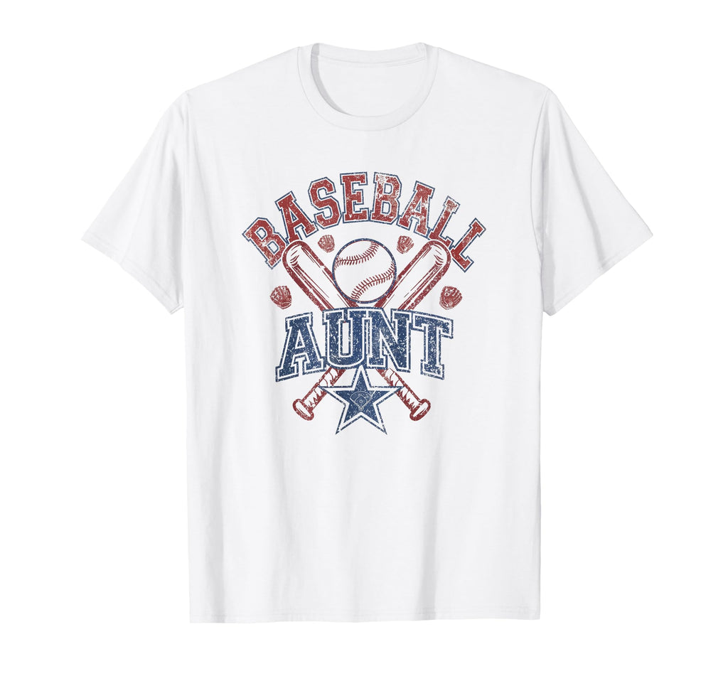 Baseball Aunt Checkered Trendy Baseball T-Shirt - Trendy Graphic Unisex - T-Shirt, Sweatshirt, Hoodie