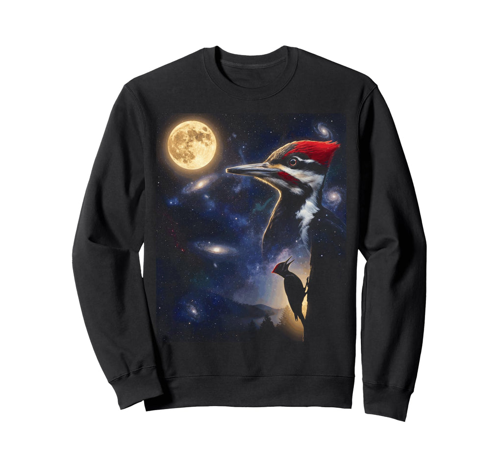 Howling Woodpecker Full Moon Sweatshirt - Streetwear Style for Adults - T-Shirt, Sweatshirt, Hoodie