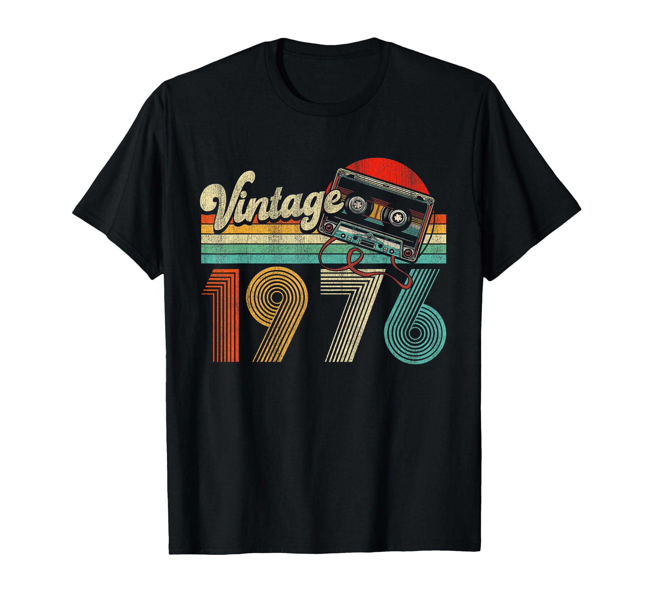 1976 Cassette Tape 50Th Birthday T-Shirt - Minimalist Print for Adults - T-Shirt, Sweatshirt, Hoodie