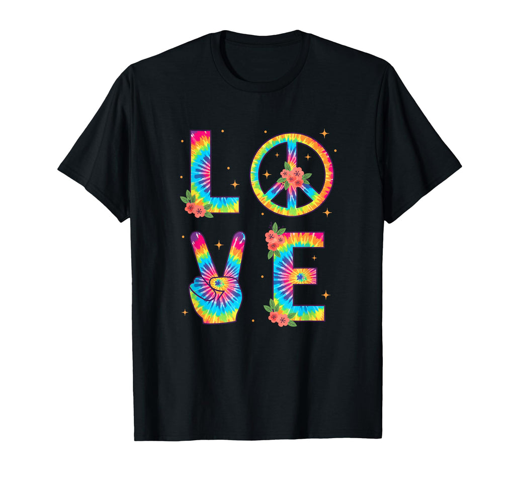 Valentines Day Tie Dye Love Peace Sign T-Shirt - Custom Art Print Unisex - T-Shirt, Sweatshirt, Hoodie