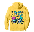 Y2K Flame Cherries Colorful Bow Hoodie - Casual Everyday Wear for Adults - T-Shirt, Sweatshirt, Hoodie