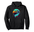 Cyberpunk Bald Eagle 80S Synthwave Hoodie - Novelty Apparel for Adults - T-Shirt, Sweatshirt, Hoodie
