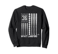 Baseball American Flag Wyatt Sweatshirt - Unique Graphic for Adults - T-Shirt, Sweatshirt, Hoodie