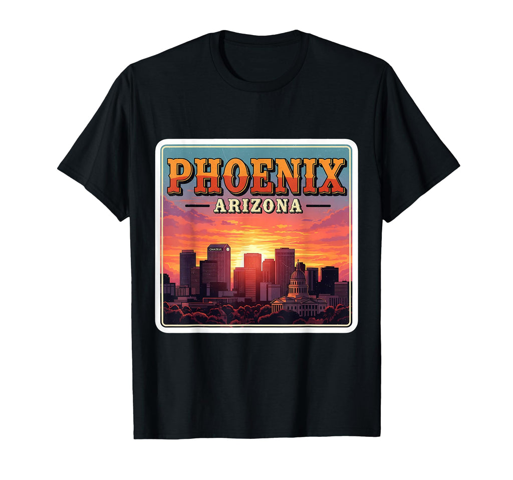 Phoenix City Arizona Skyline Sunset Sun T-Shirt - Streetwear Style Unisex - T-Shirt, Sweatshirt, Hoodie