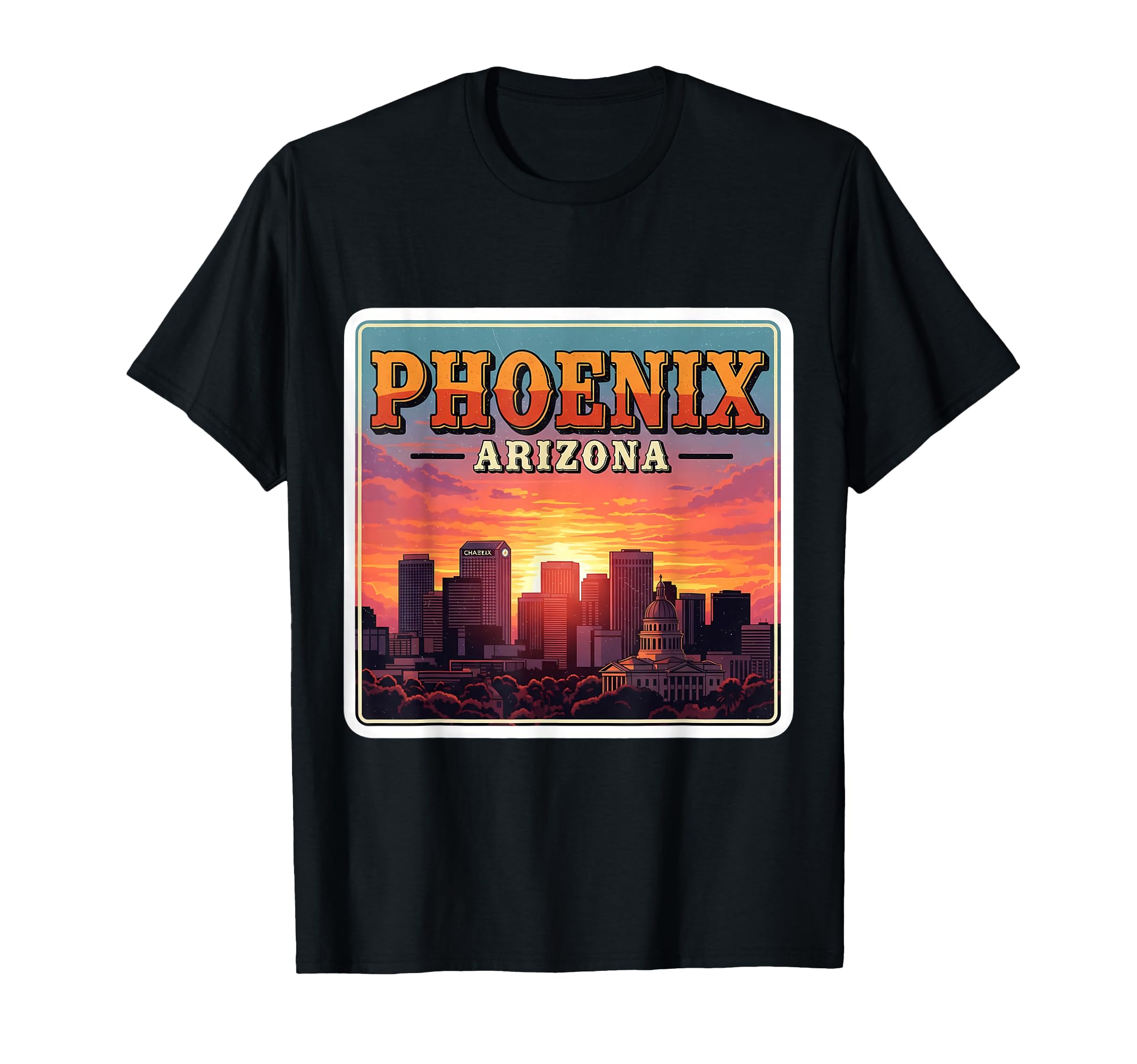 Phoenix City Arizona Skyline Sunset Sun T-Shirt - Streetwear Style Unisex - T-Shirt, Sweatshirt, Hoodie