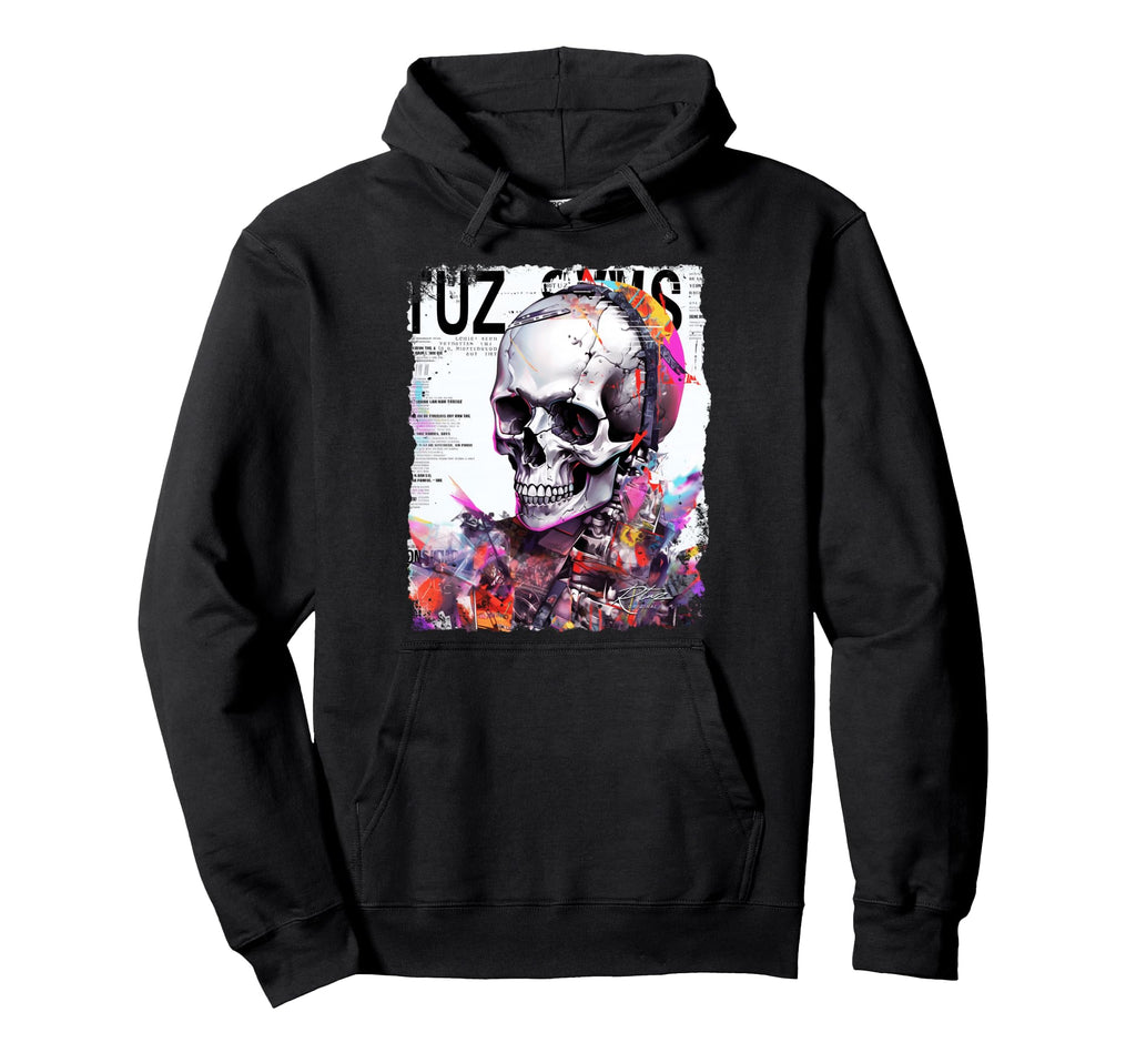 Aesthetic Streetwear Skull Hoodie - Graphic Print Unisex - T-Shirt, Sweatshirt, Hoodie