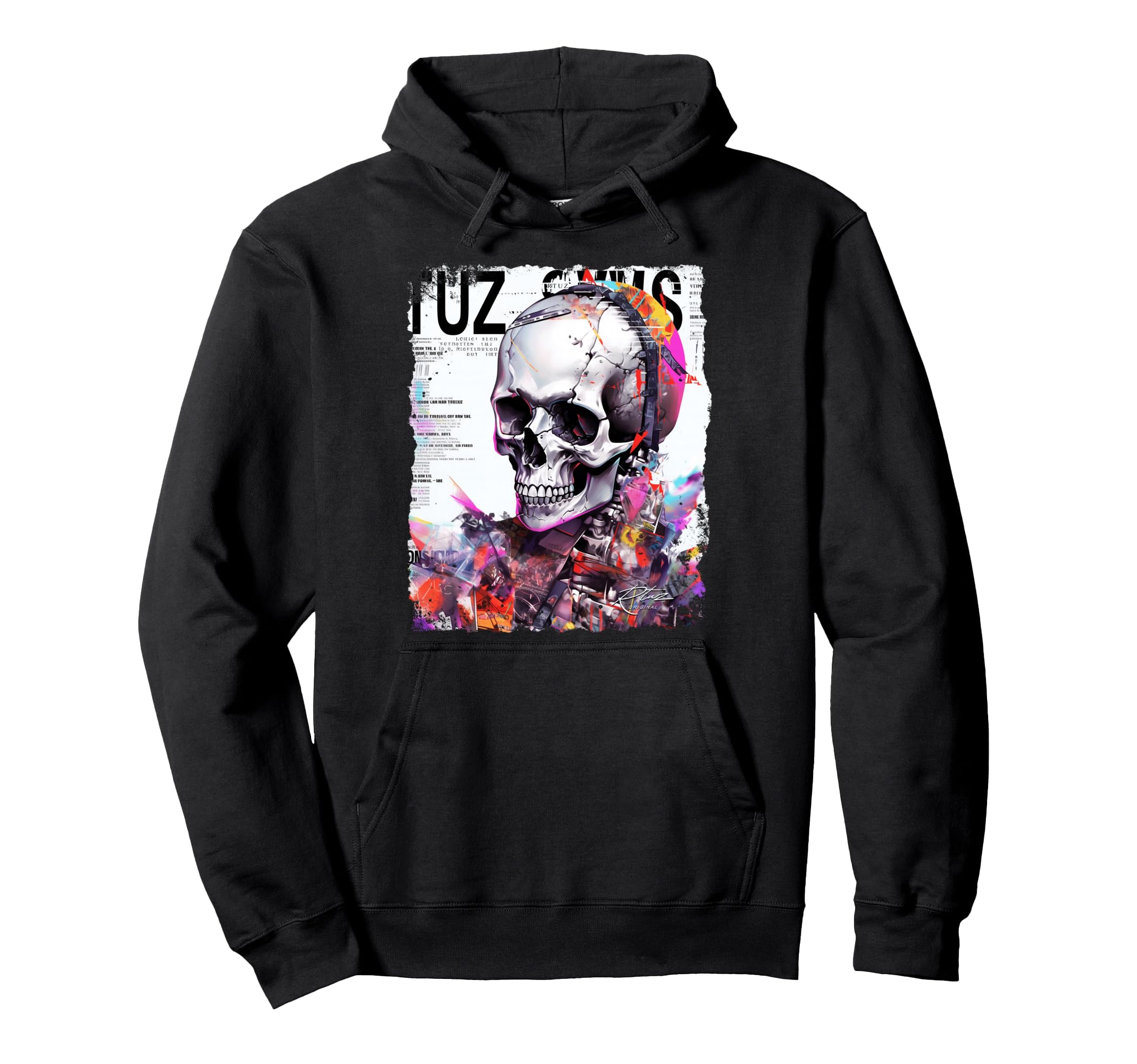 Aesthetic Streetwear Skull Hoodie - Graphic Print Unisex - T-Shirt, Sweatshirt, Hoodie
