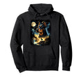 90S Doberman Pinscher Howling Moon Hoodie - Graphic Print for Adults - T-Shirt, Sweatshirt, Hoodie