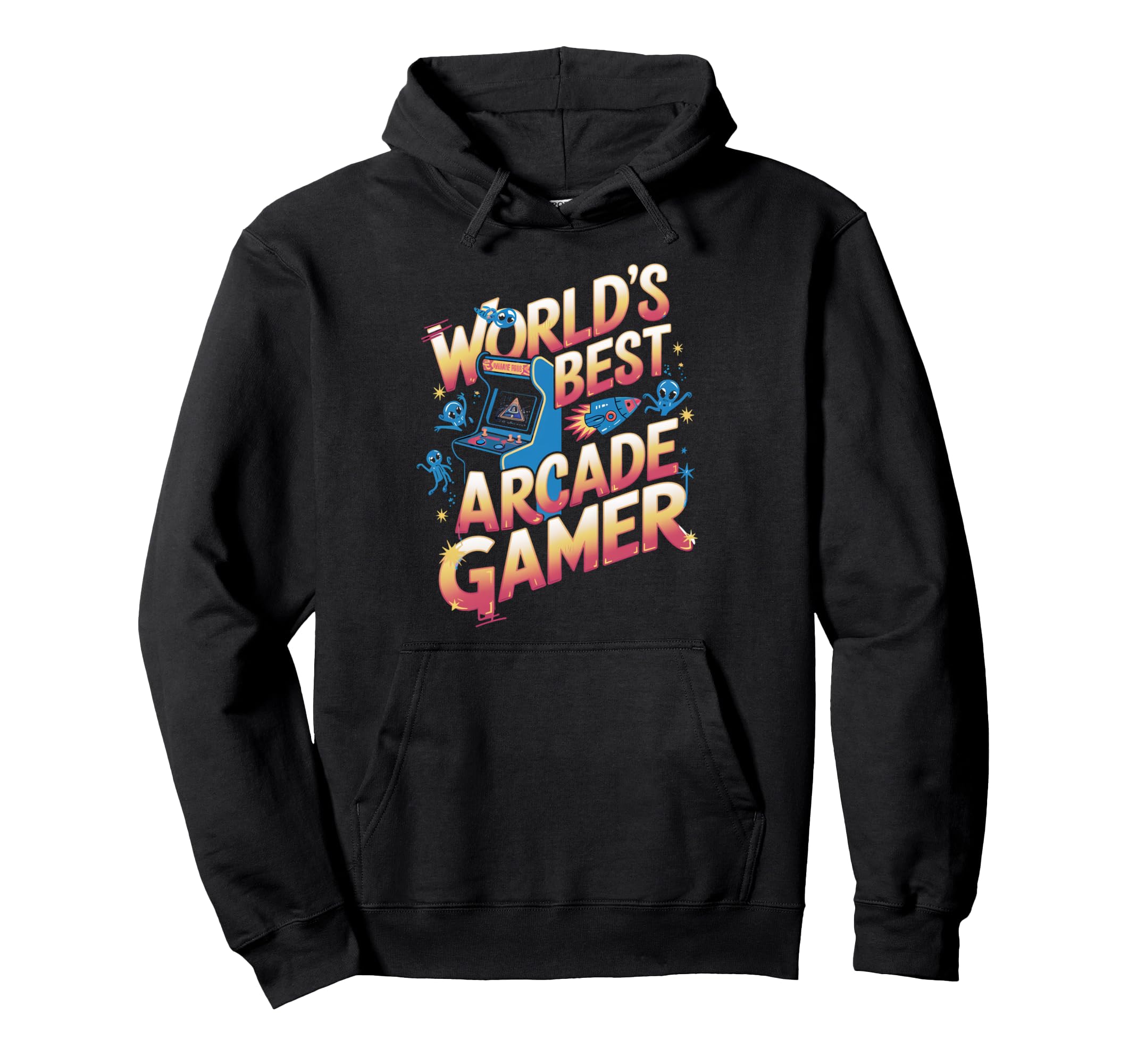 Worlds Best Arcade Gamer Gaming Video Hoodie - Streetwear Style Unisex - T-Shirt, Sweatshirt, Hoodie