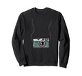 Photographer Camera Art Halloween Sweatshirt - Minimalist Print for Adults - T-Shirt, Sweatshirt, Hoodie