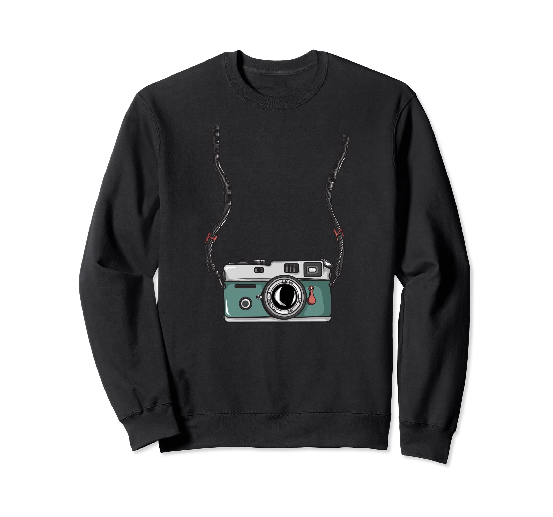 Photographer Camera Art Halloween Sweatshirt - Minimalist Print for Adults - T-Shirt, Sweatshirt, Hoodie