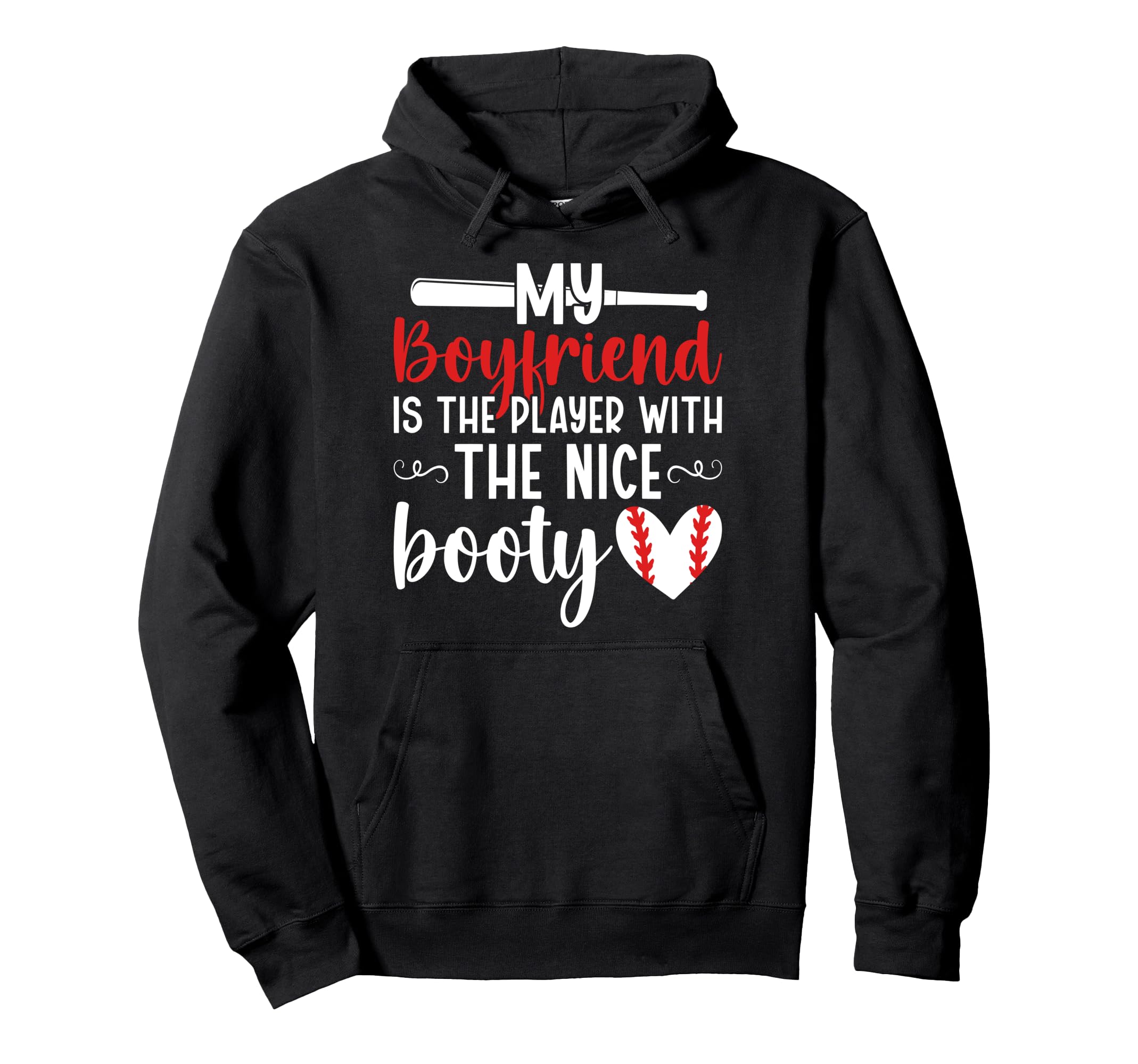 Baseball Girlfriend Funny Girlfriend Hoodie - Minimalist Print Men Women - T-Shirt, Sweatshirt, Hoodie