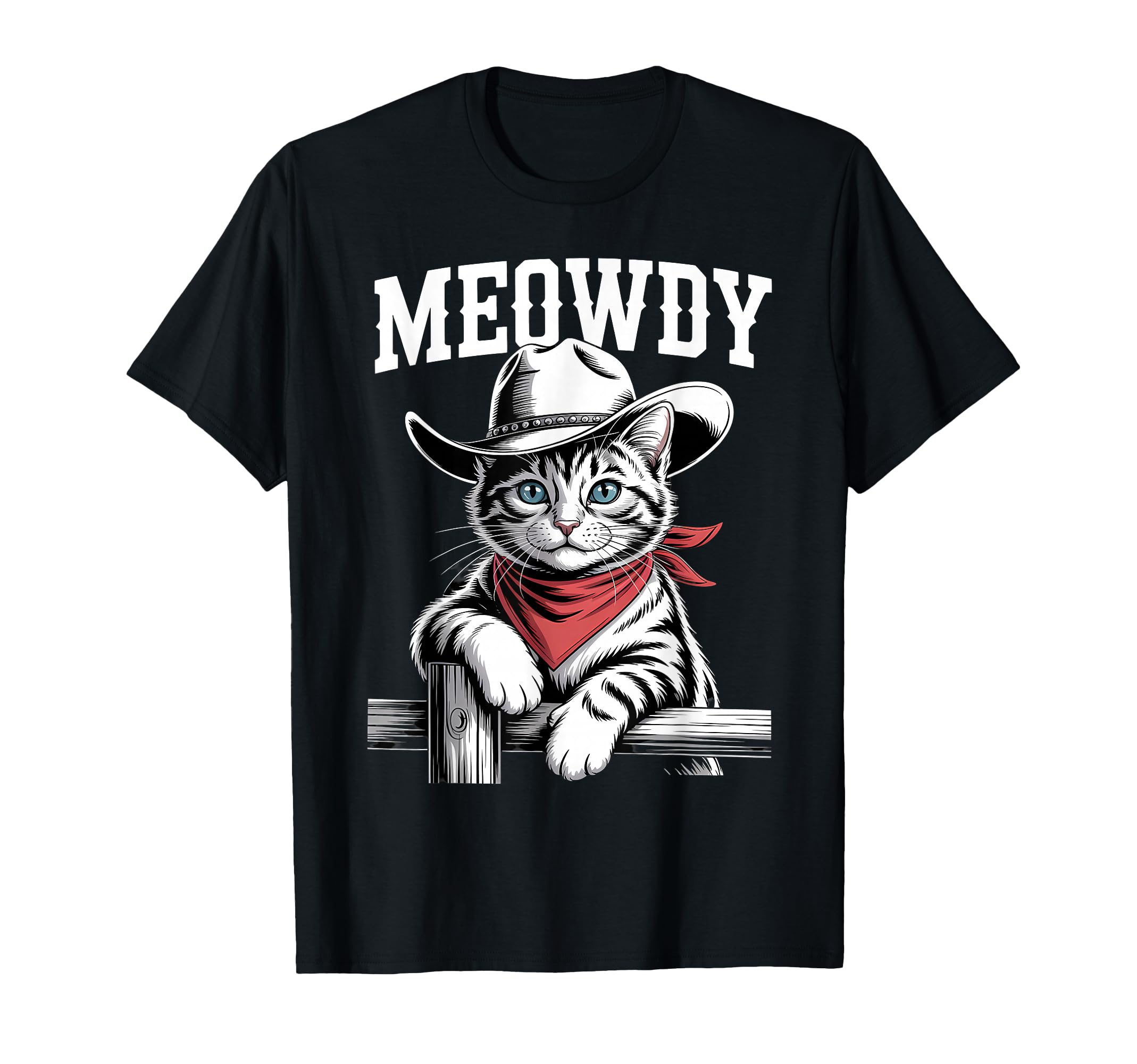 Meowdy Cat Cowboy Cat Western Country T-Shirt - Aesthetic Graphic Unisex - T-Shirt, Sweatshirt, Hoodie