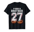 Proud Brother Baseball Player Number 27 T-Shirt - Graphic Print Men Women - T-Shirt, Sweatshirt, Hoodie
