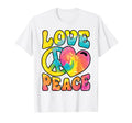 Hippie Love Peace Sign Heart Tie Dye T-Shirt - Novelty Apparel for Adults - T-Shirt, Sweatshirt, Hoodie