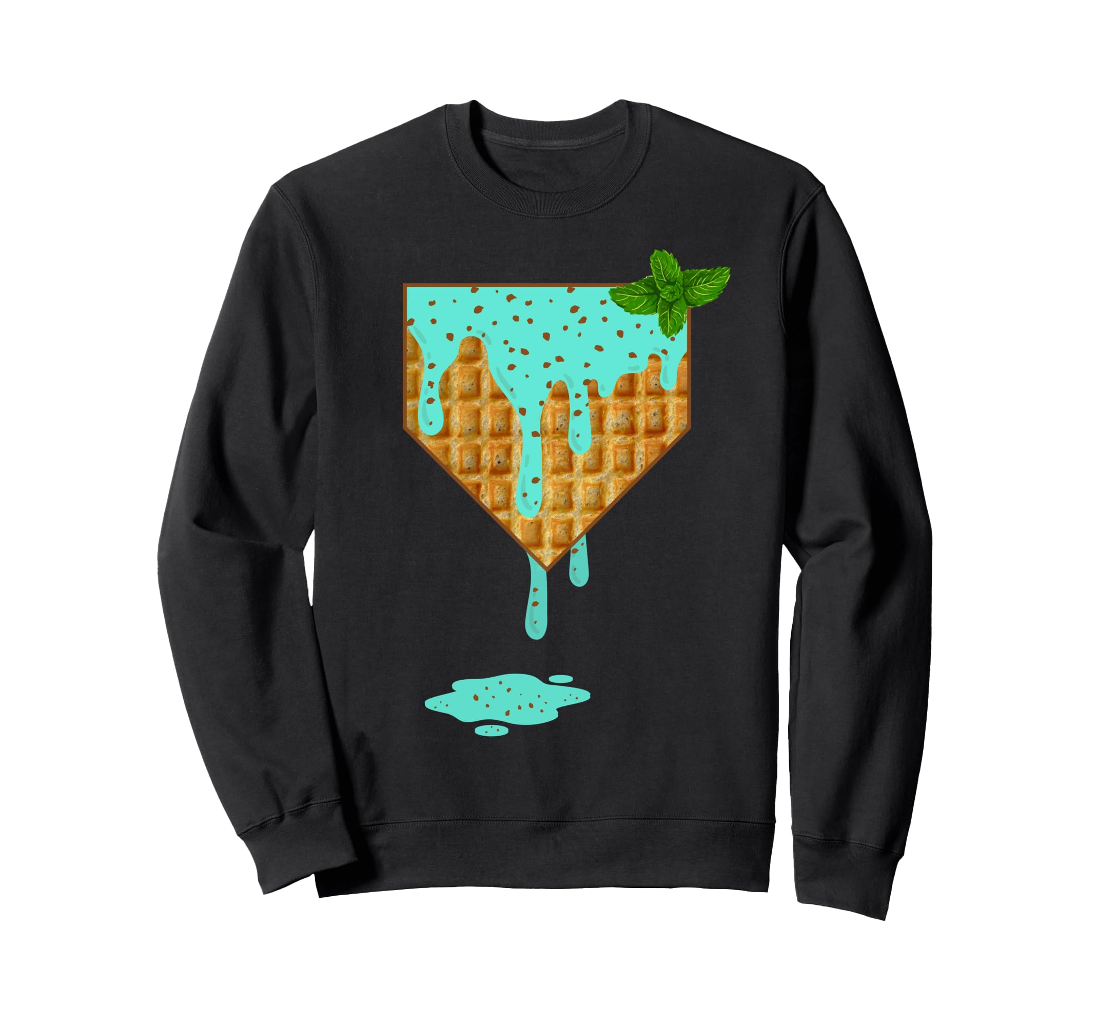 Home Plate Drip Mint Chocolate Chip Sweatshirt - Unique Graphic Men Women - T-Shirt, Sweatshirt, Hoodie