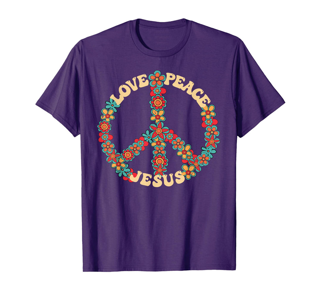 Love Peace Jesus Christian Fun 60S T-Shirt - Casual Everyday Wear Unisex - T-Shirt, Sweatshirt, Hoodie