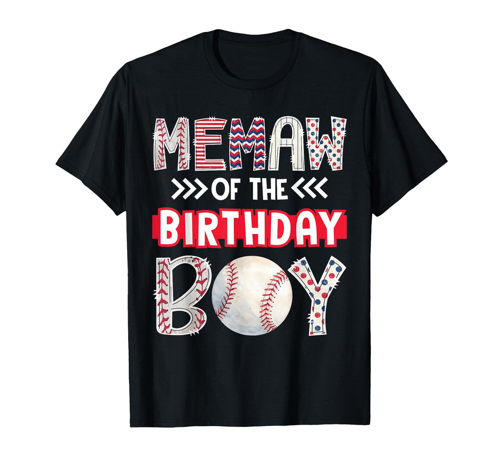 Memaw Birthday Baseball Family Squad T-Shirt - Trendy Graphic Men Women - T-Shirt, Sweatshirt, Hoodie