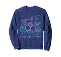 Imagine Hippie People Living Sweatshirt - Casual Everyday Wear Men Women - T-Shirt, Sweatshirt, Hoodie
