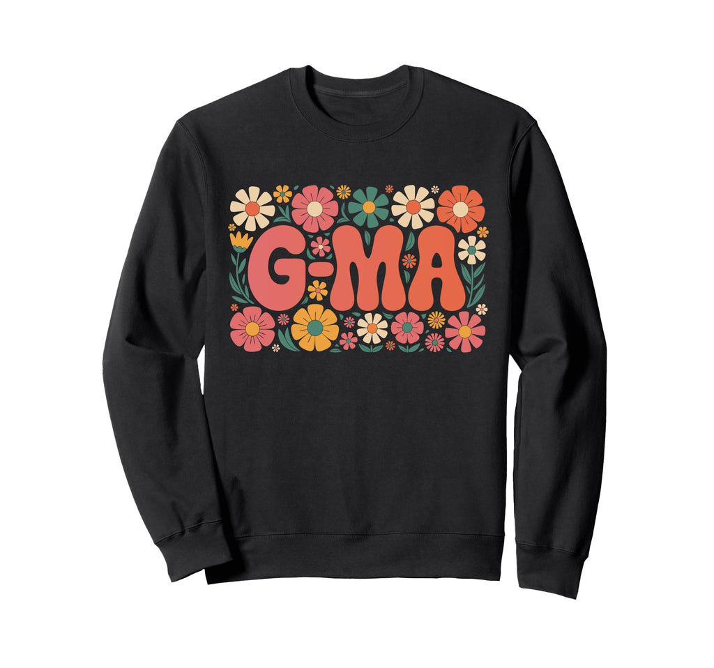 Boho G Ma Grandma 70S Floral Sweatshirt - Aesthetic Graphic for Adults - T-Shirt, Sweatshirt, Hoodie