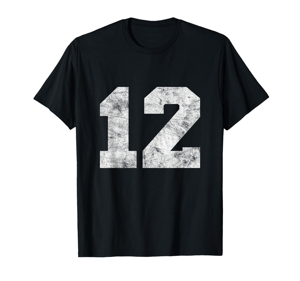 Lucky Number 12 Birthday Sports T-Shirt - Minimalist Print for Adults - T-Shirt, Sweatshirt, Hoodie
