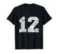 Lucky Number 12 Birthday Sports T-Shirt - Minimalist Print for Adults - T-Shirt, Sweatshirt, Hoodie