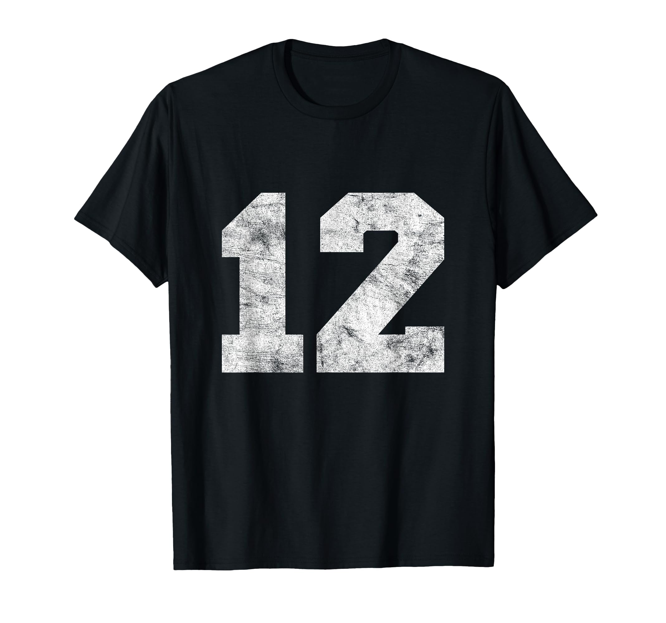 Lucky Number 12 Birthday Sports T-Shirt - Minimalist Print for Adults - T-Shirt, Sweatshirt, Hoodie
