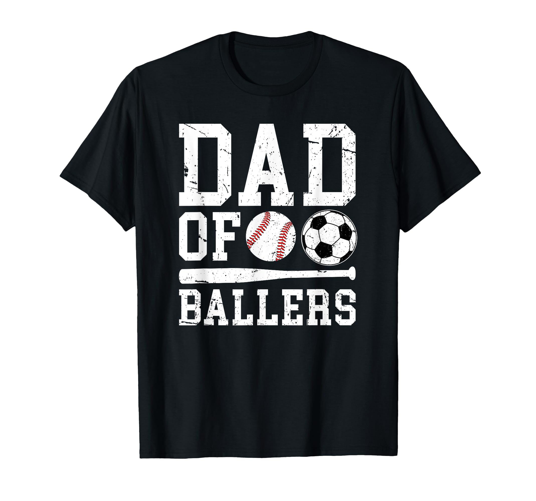 Dad Ballers Proud Soccer Baseball Dad T-Shirt - Aesthetic Graphic Unisex - T-Shirt, Sweatshirt, Hoodie