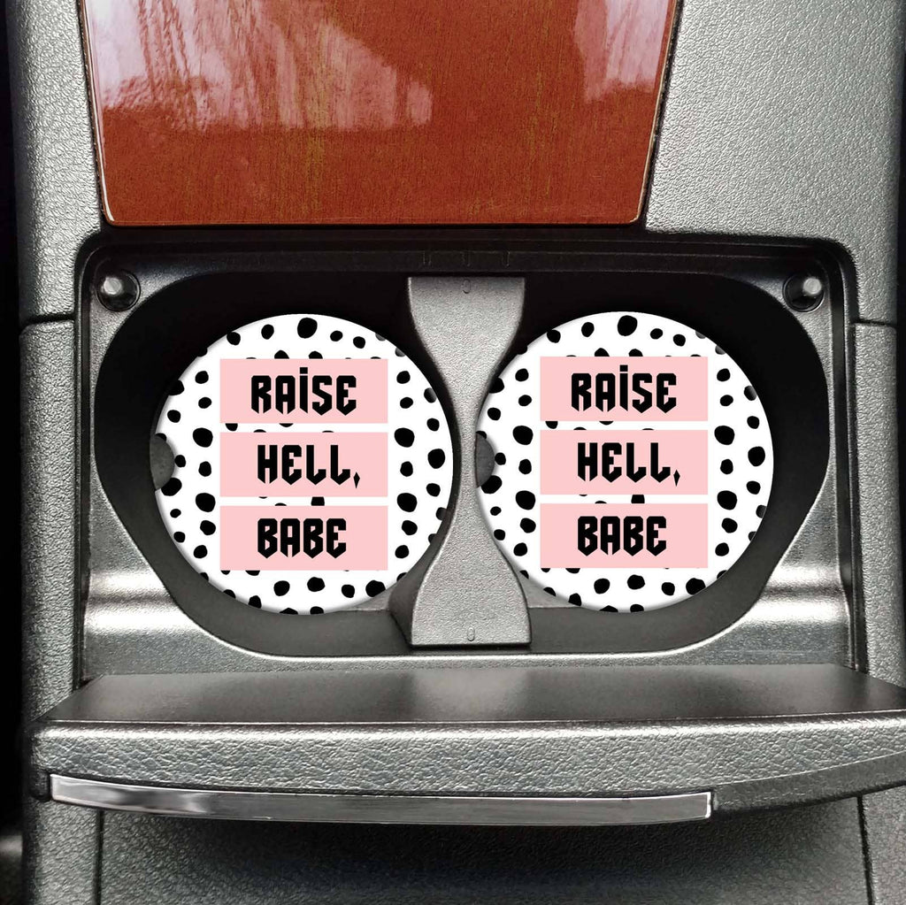 Raise Hell Babe Car Coasters - Adult & Kids T-Shirts, Sweatshirts & Hoodies apparel design preview 1